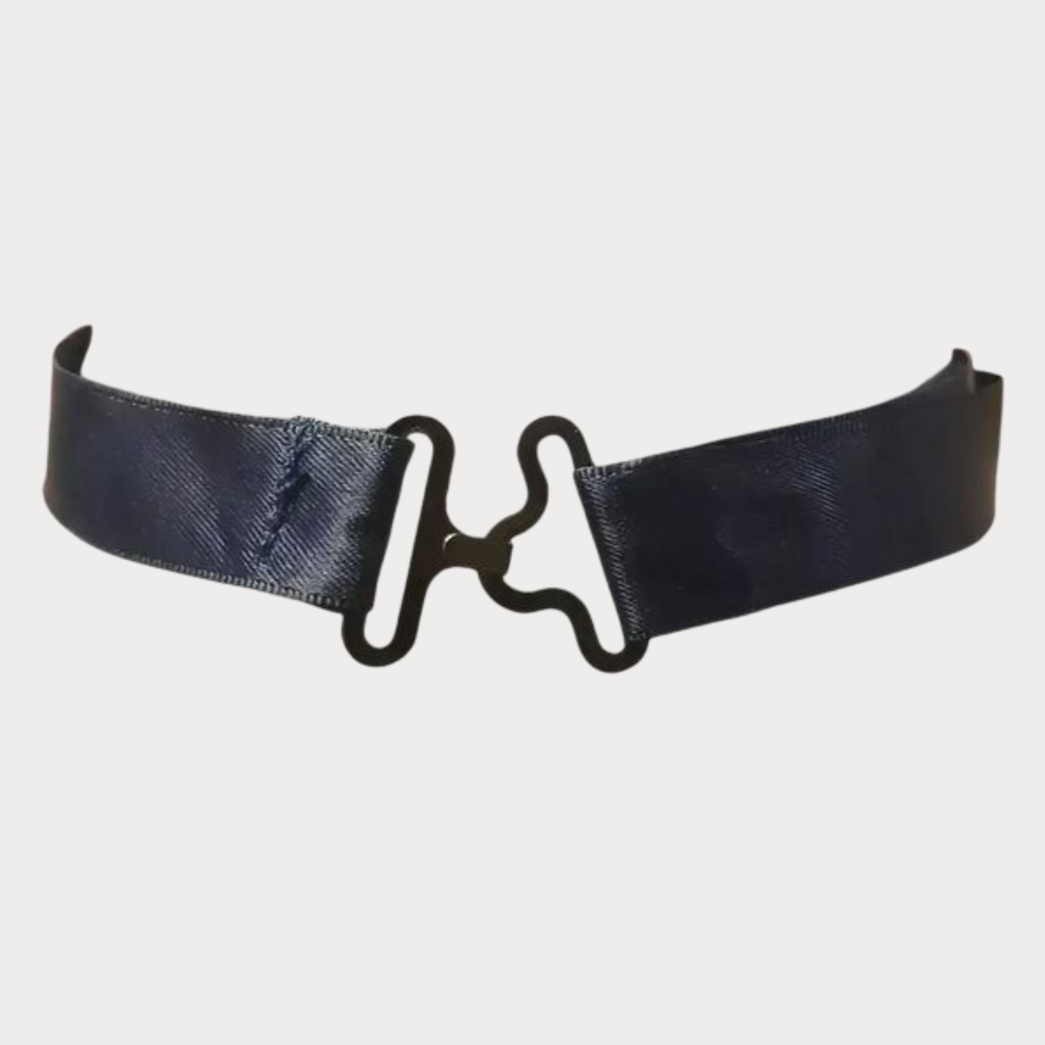 Nœud papillon cuir homme | femme rouge et noir, fabriqué en Belgique, vue arrière